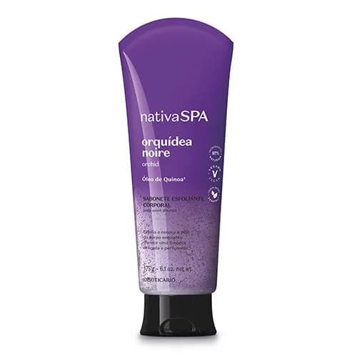 Sabonete Corporal Esfoliante Nativa Spa Orquídea Noire, 175ml